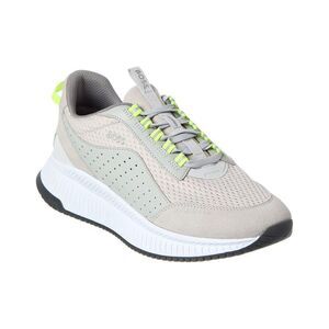 Hugo Boss Ttnm Evo Leather & Mesh Sneaker, Grey